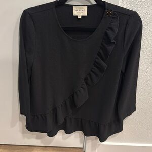 Sezane Jerry Ruffle Top, US 6, FR 36